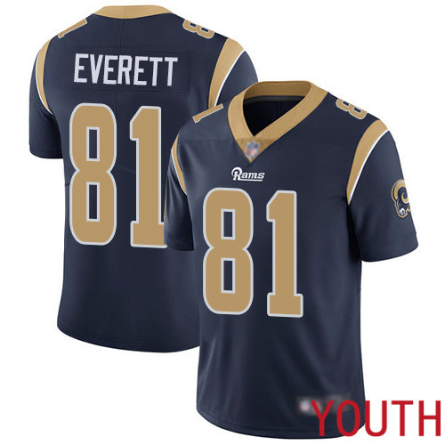 Los Angeles Rams Limited Navy Blue Youth Gerald Everett Home Jersey NFL Football 81 Vapor Untouchable